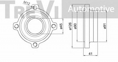 TREVI AUTOMOTIVE wb2336 -  Комплект подшипника ступицы колеса